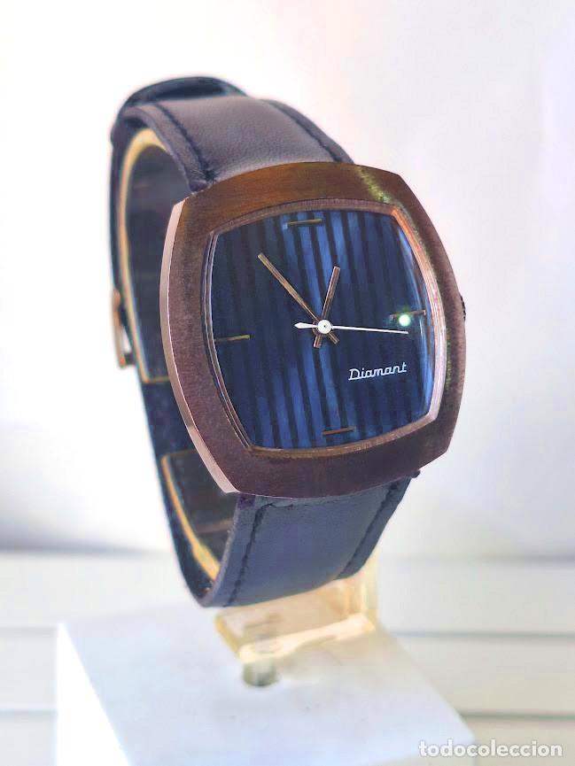 Relojes de pulsera: Antiguo reloj Diamant hombre a cuerda a&ntilde;os 70