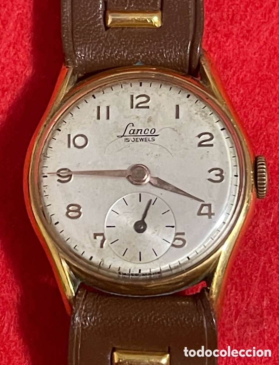 Relojes de pulsera: Reloj de carga manual Lanco. Funcionando