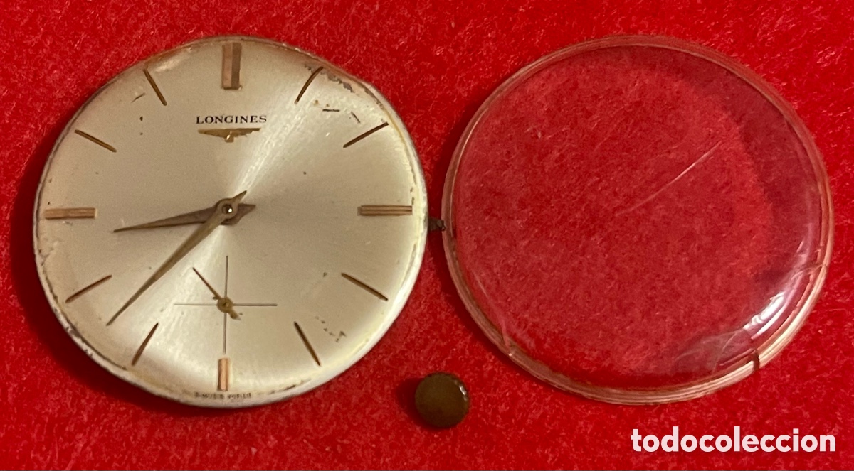 Relojes de pulsera: Maquinaria y esfera de reloj de carga manual Longines. Funcionando