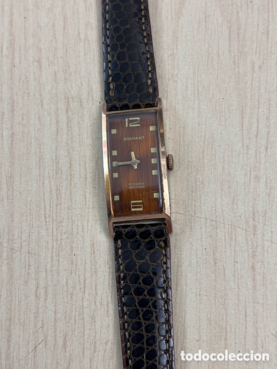 Relojes de pulsera: ✅ reloj DIAMANT Tank carga manual esfera ojo de tigre