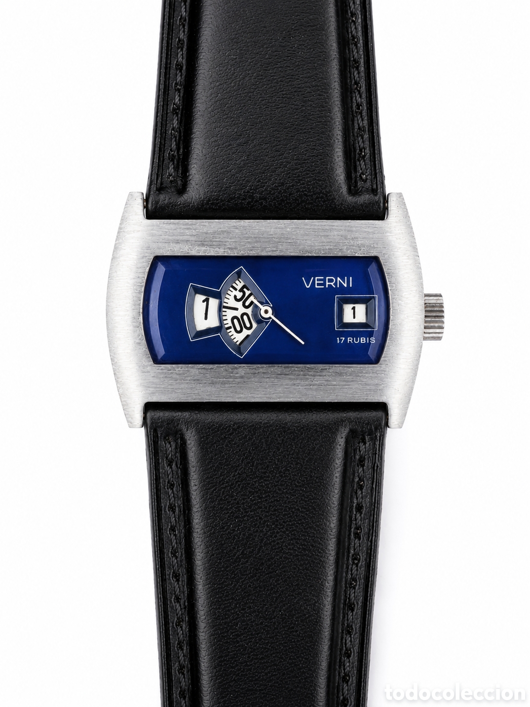 Rel&oacute;gios de pulso: Reloj verni horas saltantes. Old new stock. Perfecto