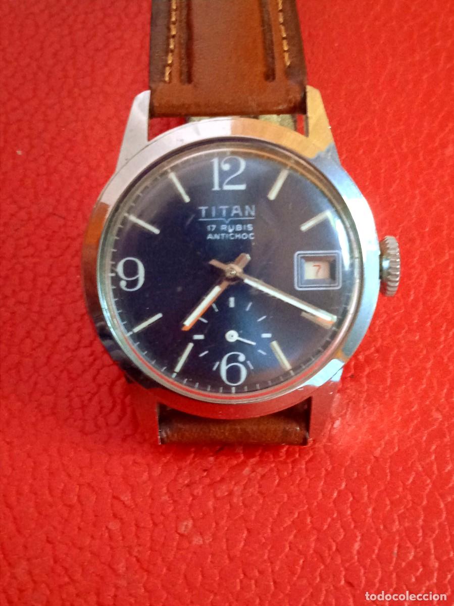 Relojes de pulsera: RELOJ TITAN ANTICHOC 15 RUBIS CARGA MANUAL.