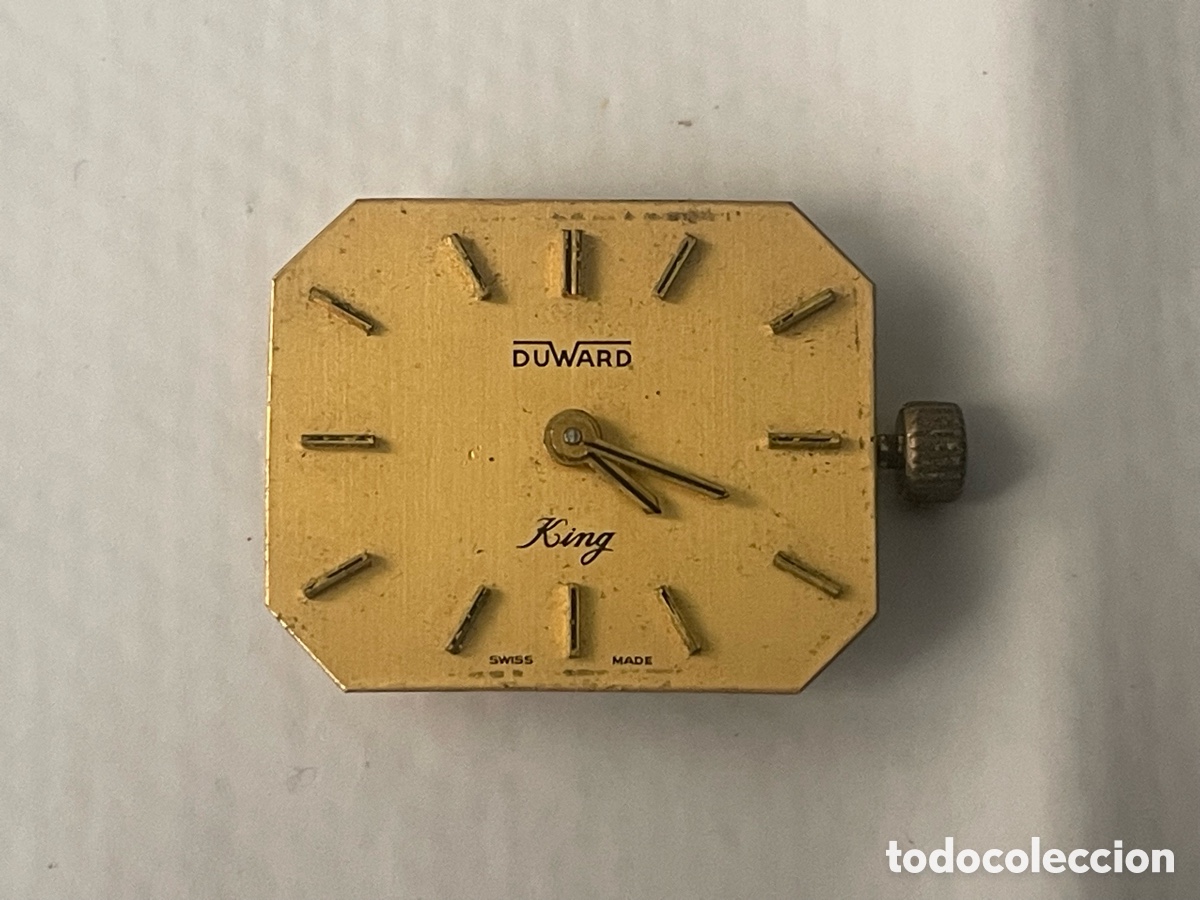 Relojes de pulsera: Maquinaria reloj Duward King Swiss Made 17 rub&iacute;es esfera octogonal funciona sin caja