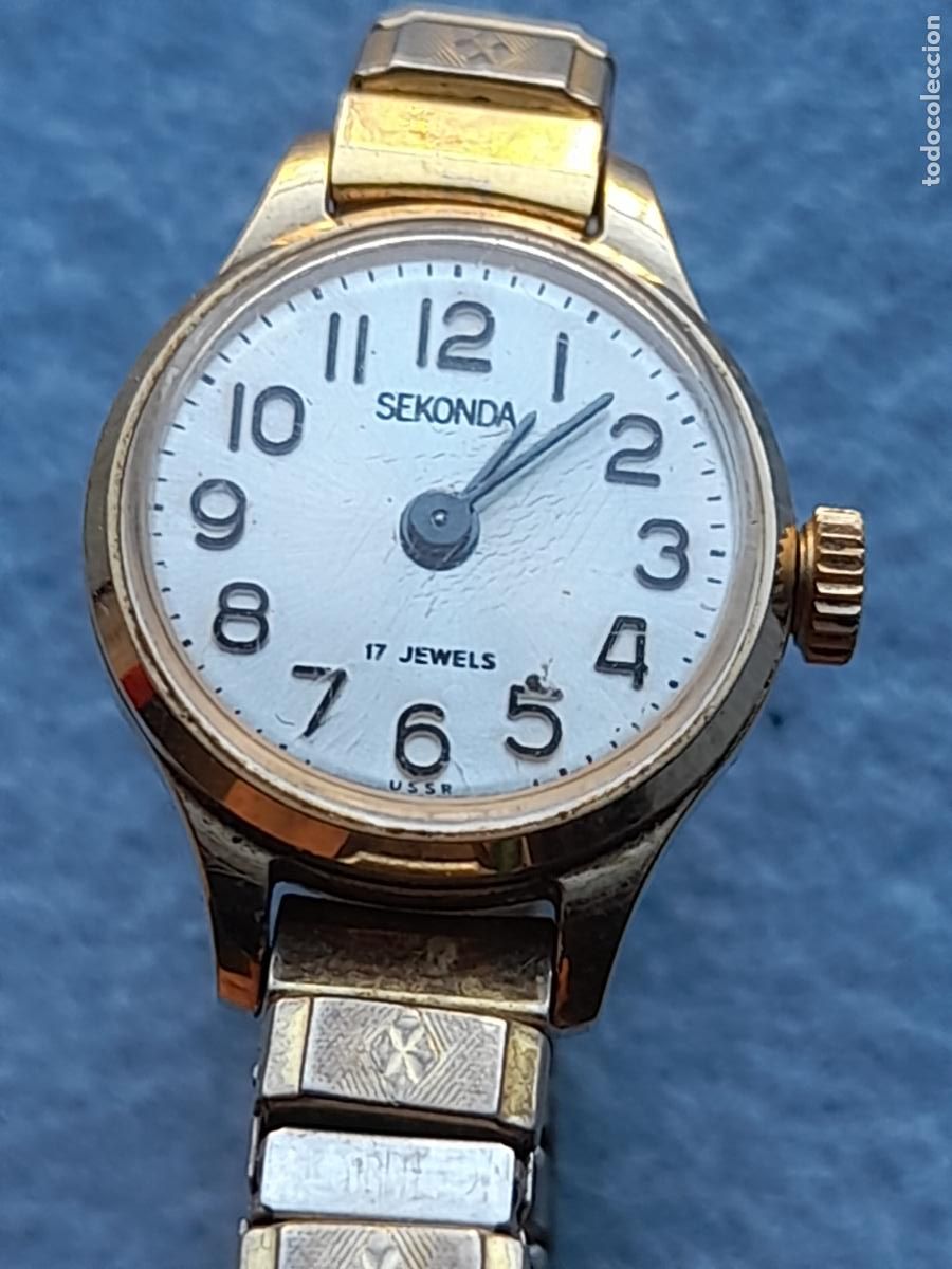 Relojes de pulsera: Reloj Marca Sekonda. Cl&aacute;sico de Dama. URSS made.