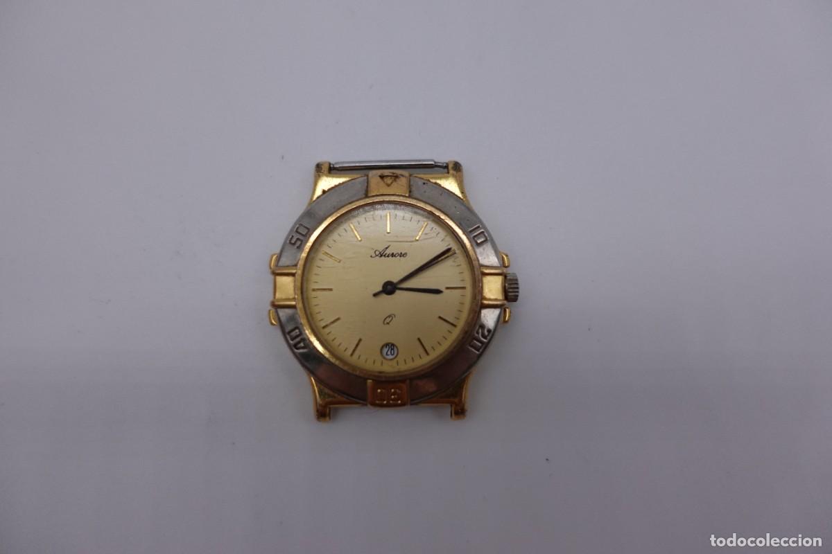 Relojes de pulsera: RELOJ DE PULSERA AURORE QUARTZ CON FECHADOR DORADO Y PLATA