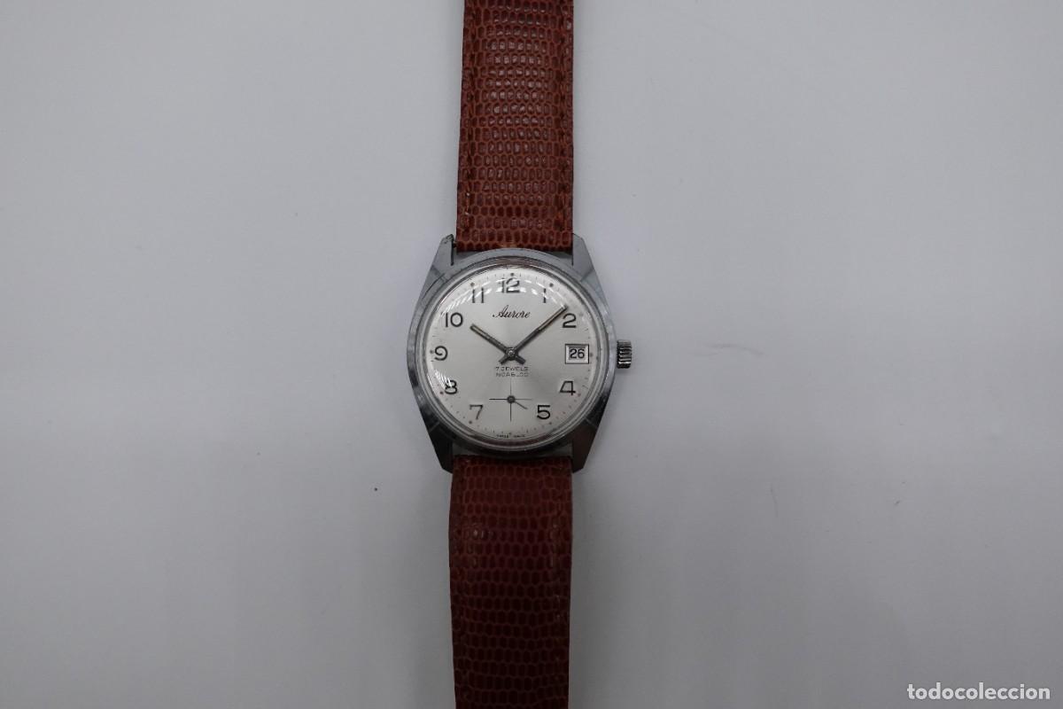 Relojes de pulsera: RELOJ DE PULSERA DE CUERDA AURORE 17 JEWELS INCABLOC, MEC&Aacute;NICO.
