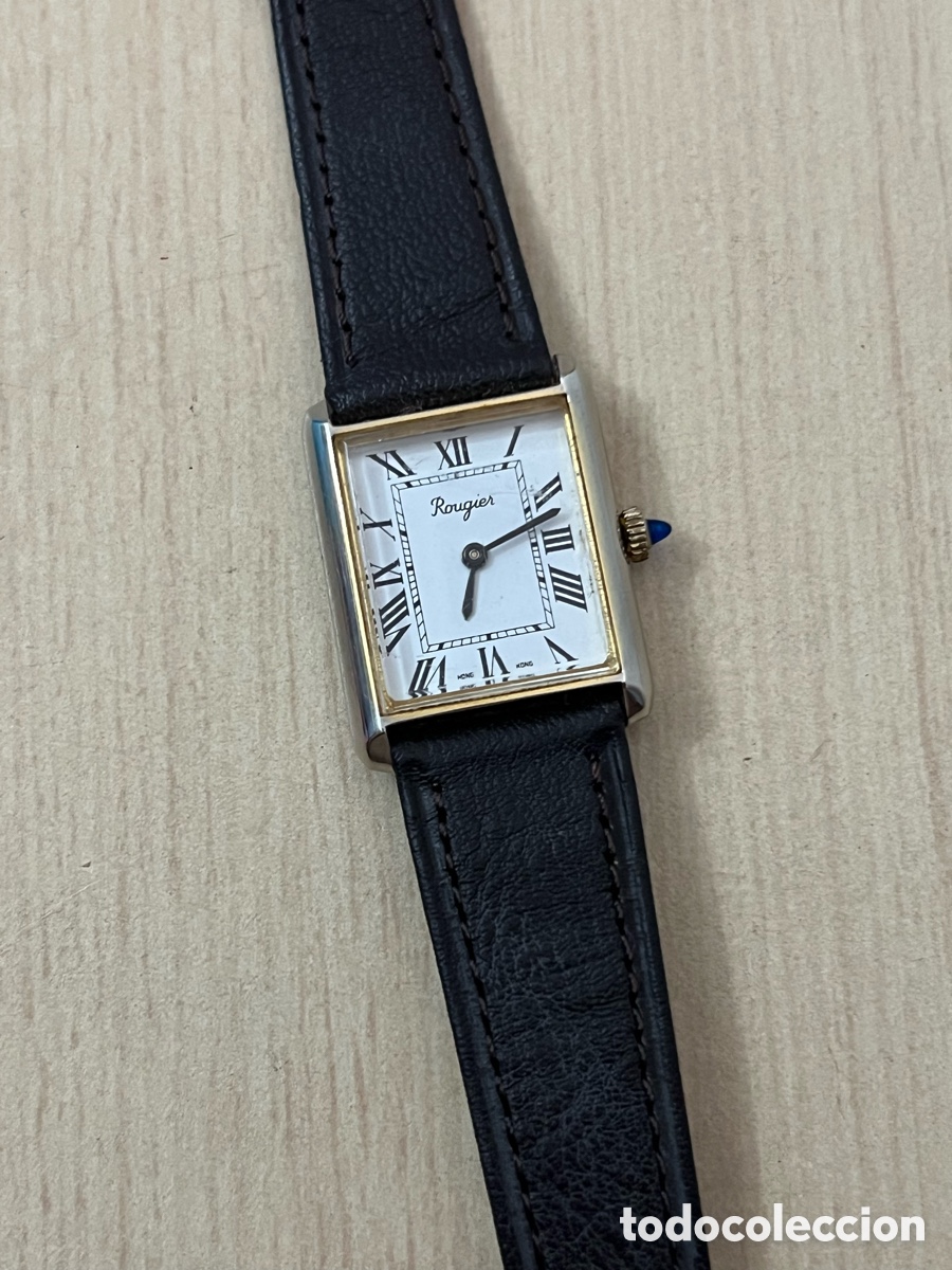 Wristwatches: ✅ reloj ROUJIER carga manual Tank Swiss