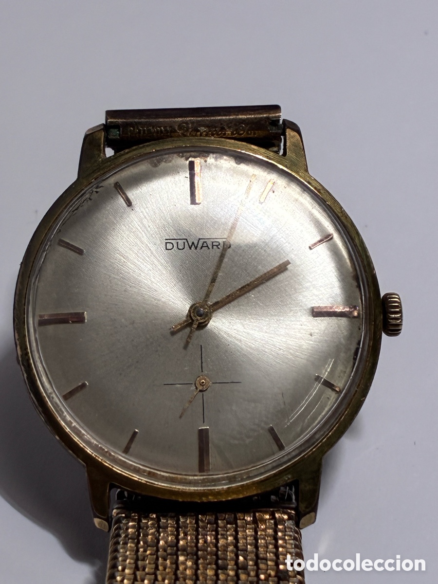 Relojes de pulsera: Reloj Duward carga manual caja chapada