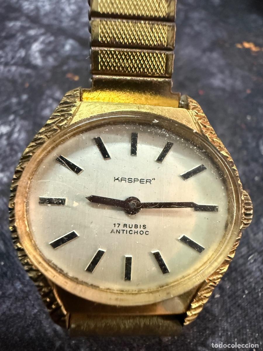 Relojes de pulsera: ⌚ Reloj Vintage KASPER 17 Rubis Antichoc &ndash; Mec&aacute;nico de Cuerda &ndash; Para Revisar