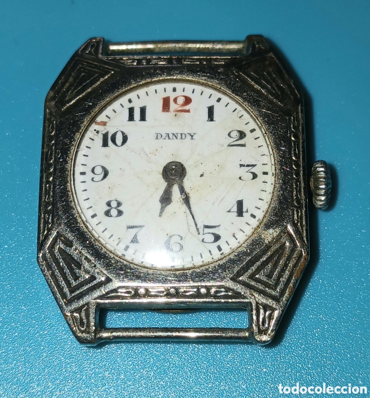 Relojes de pulsera: Reloj Antiguo a&ntilde;os Dandy Art D&eacute;co. Tapa Anacarada. Cuerda Completa, No Anda. Para Reparar / Revisar
