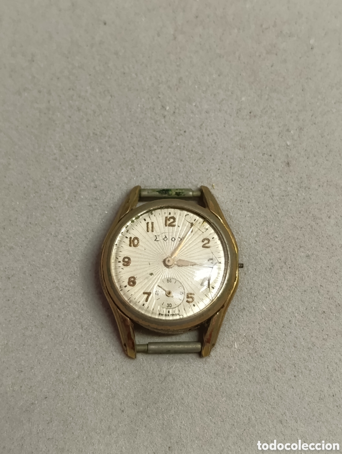 Relojes de pulsera: RELOJ DE PULSERA EDOX. SIN CORREA. CAJA DORADA METALICA. SEGUNDERO A LAS 6. SWISS MADE.
