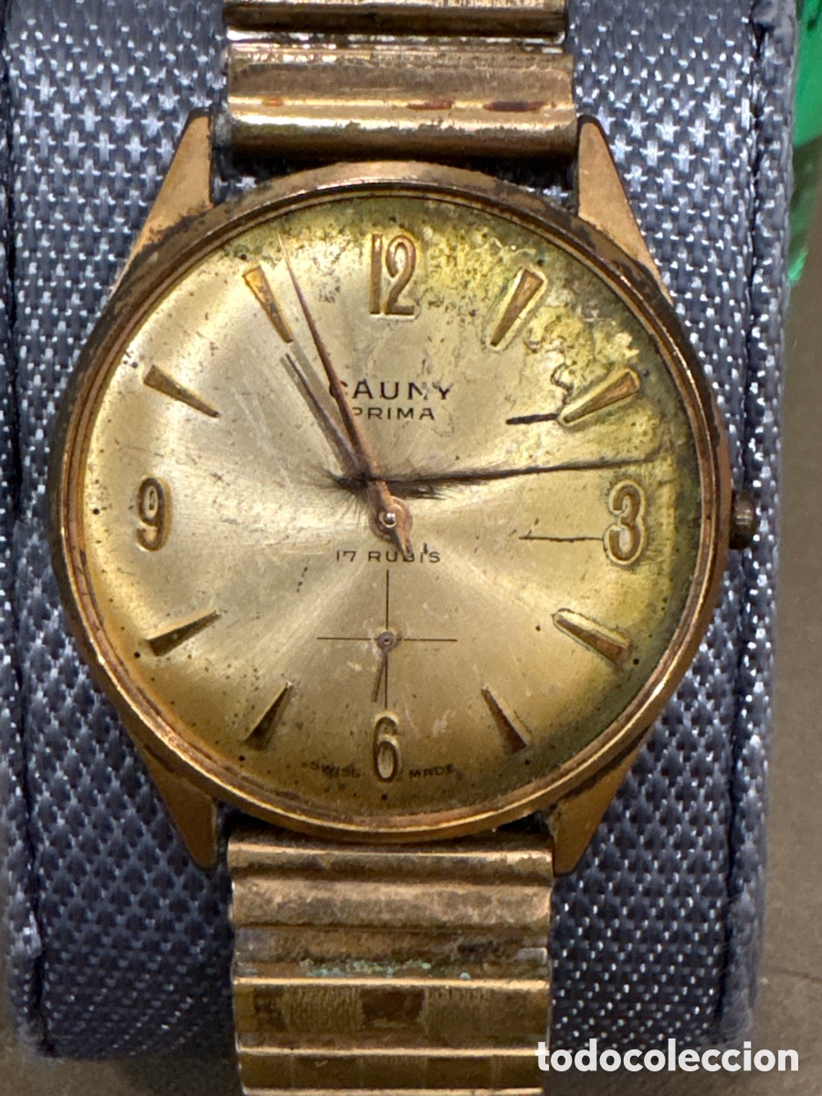 Relojes de pulsera: Antiguo reloj CAUNY carga manual,34 MM sin contar Corona*para piezas o reparar*