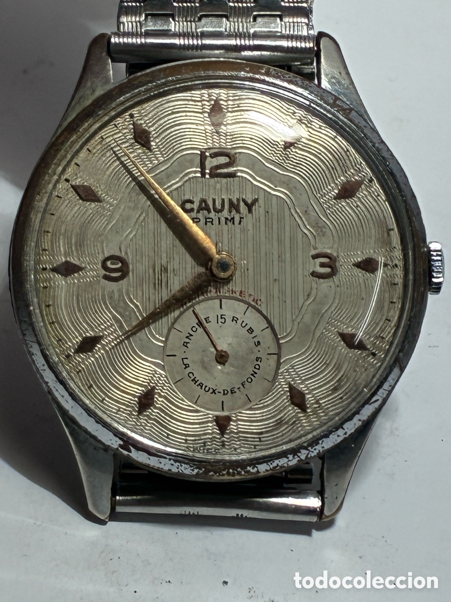 Relojes de pulsera: Reloj Cauny prima modelo grande vintage 1950