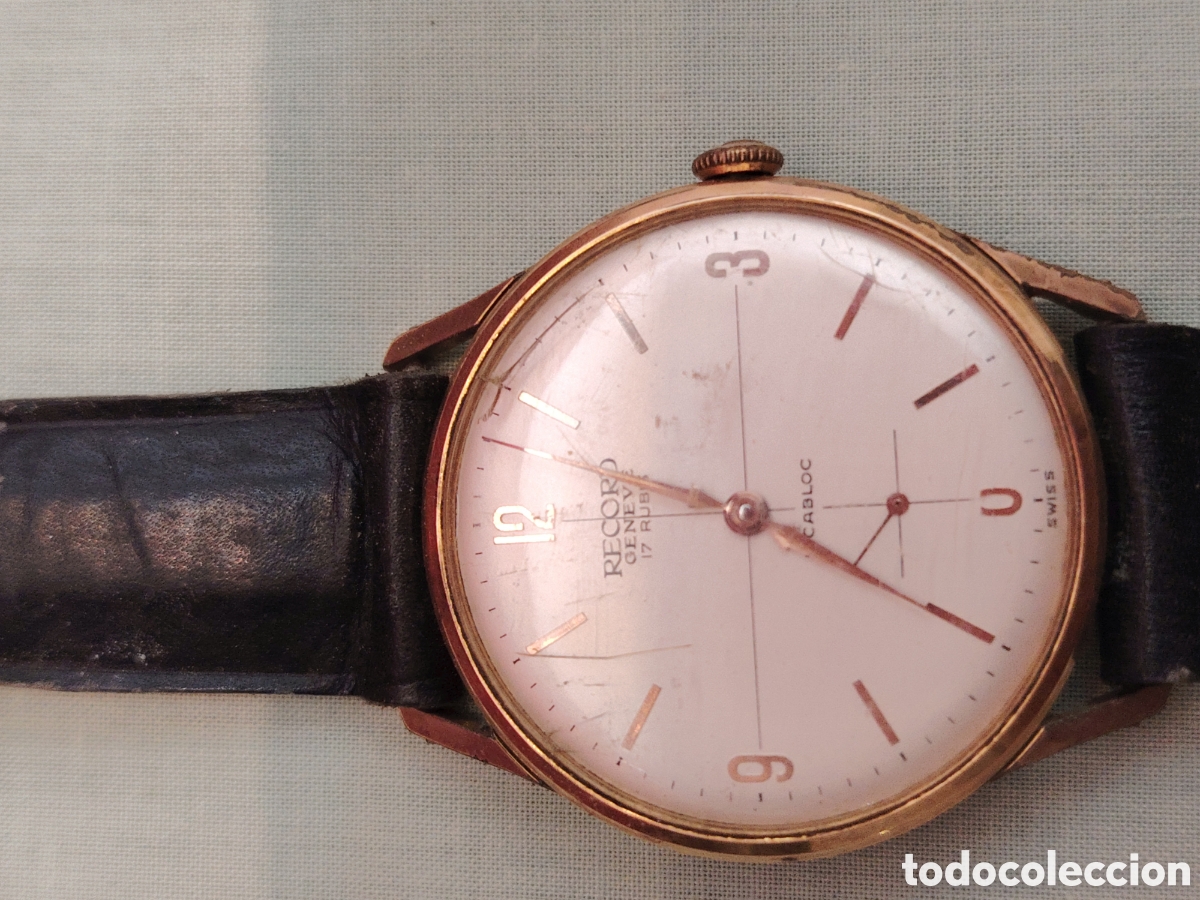 Relojes de pulsera: Antiguo reloj de cuerda funciona