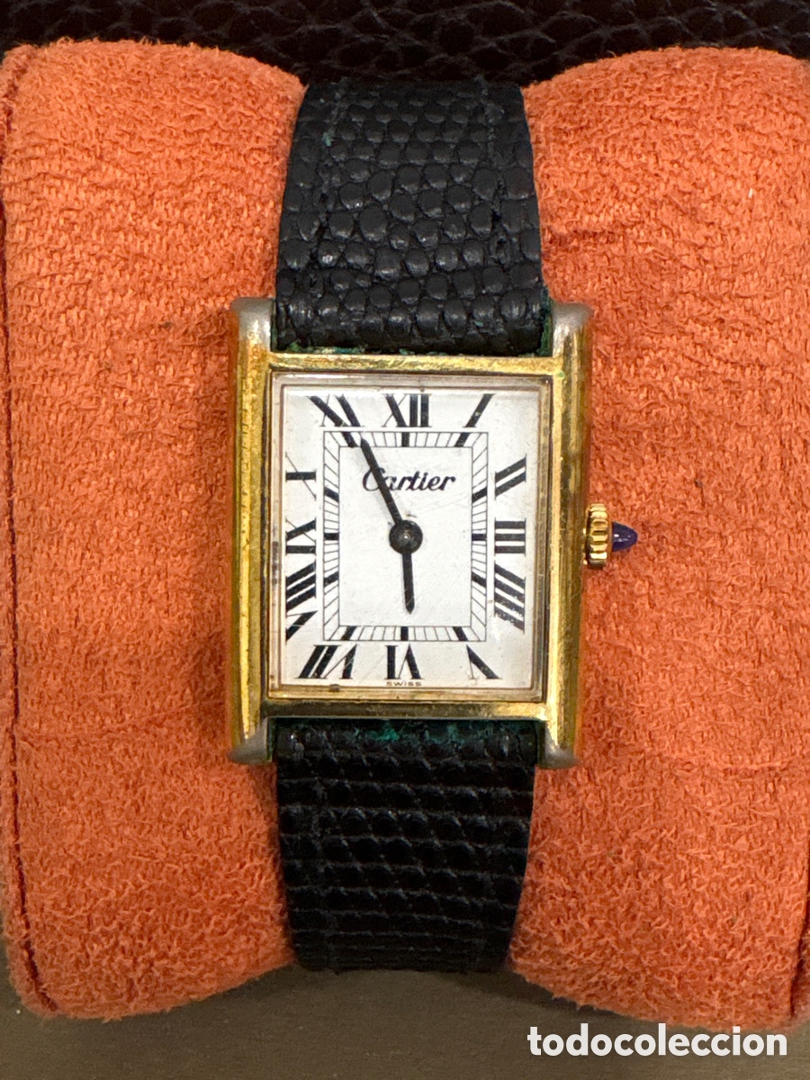 Relojes de pulsera: RELOJ CARTIER DE CARGA MANUAL DE HOMBRE PLAQUE DE ORO, 24 MM *FUNCIONA PERFECTAMENTE*ver fotos