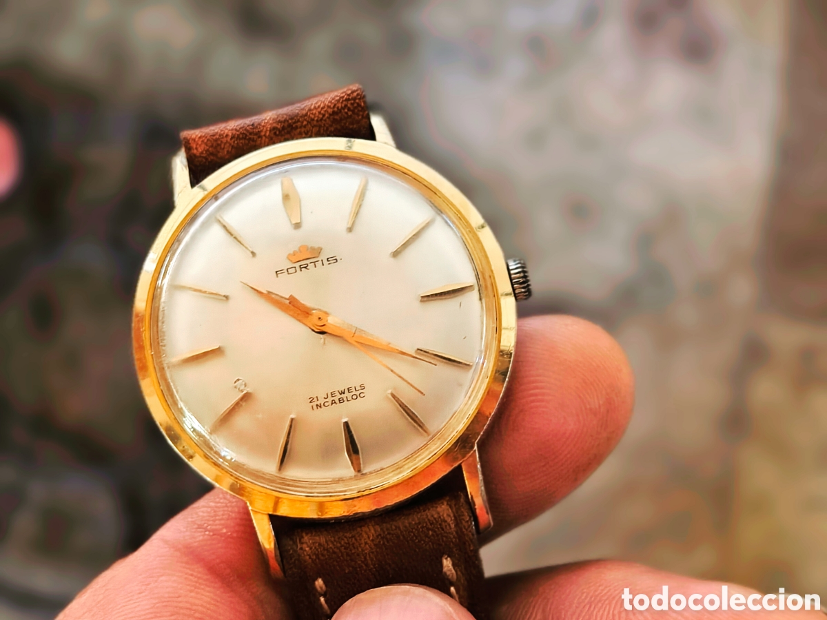 Relojes de pulsera: Swiss mechanical men's watch FORTIS Fortiflex 21 Jewels, m