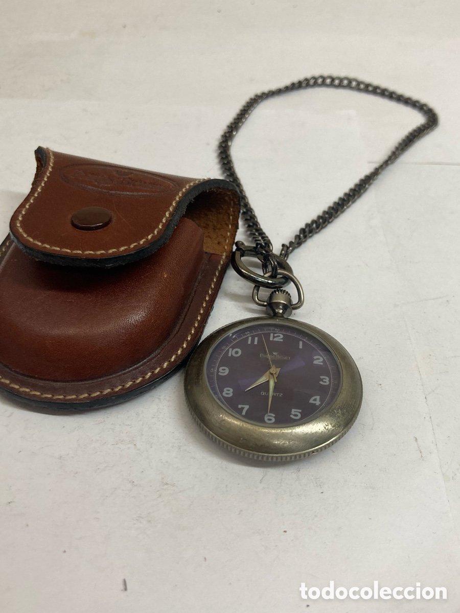 Relojes de pulsera: Reloj de bolsillo Philip Quartz en su estuche