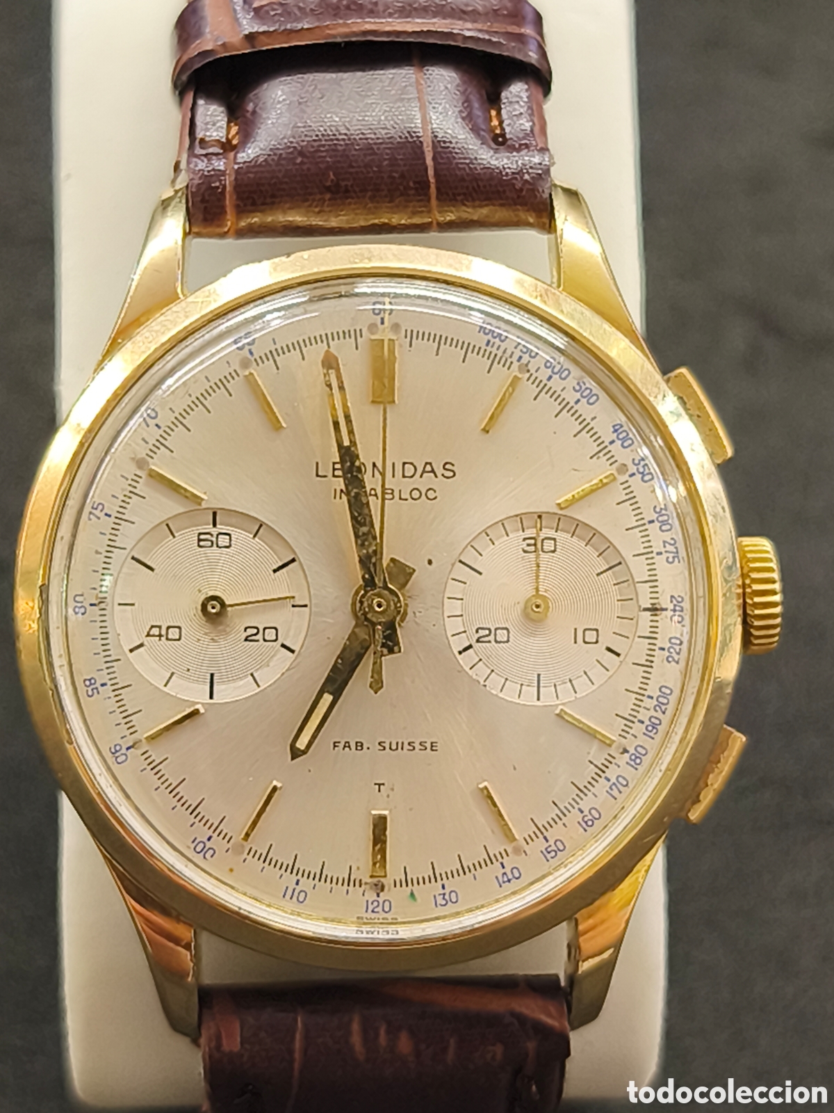Relojes de pulsera: Reloj Leonidas-Heuer vintage cronografo