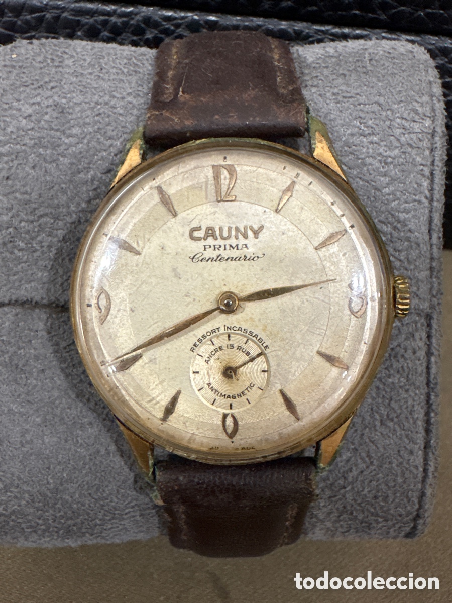 Relojes de pulsera: Antiguo reloj CAUNY,modelo centenario,FUNCIONA,36MM sin contar corona*VER FOTOS*