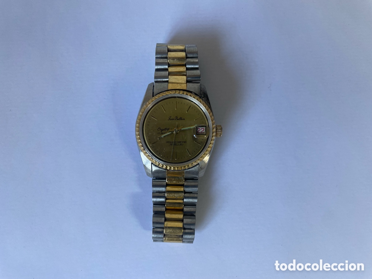 Relojes de pulsera: Reloj Jean Belleve, mec&aacute;nico 17 rub&iacute;es, bicolor