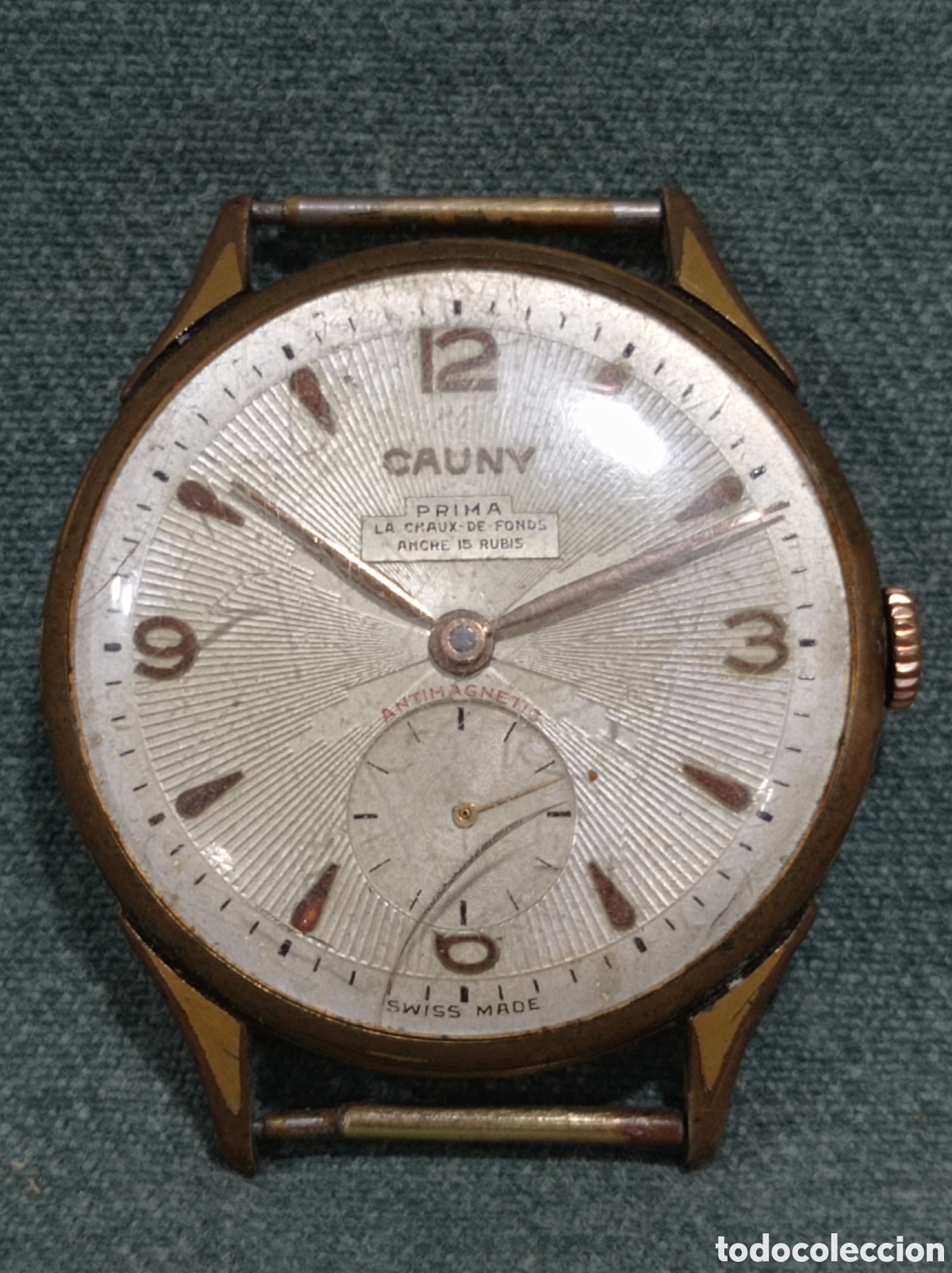 Relojes de pulsera: RELOJ CARGA MANUAL - CAUNY PRIMA - SWISS MADE - FUNCIONANDO