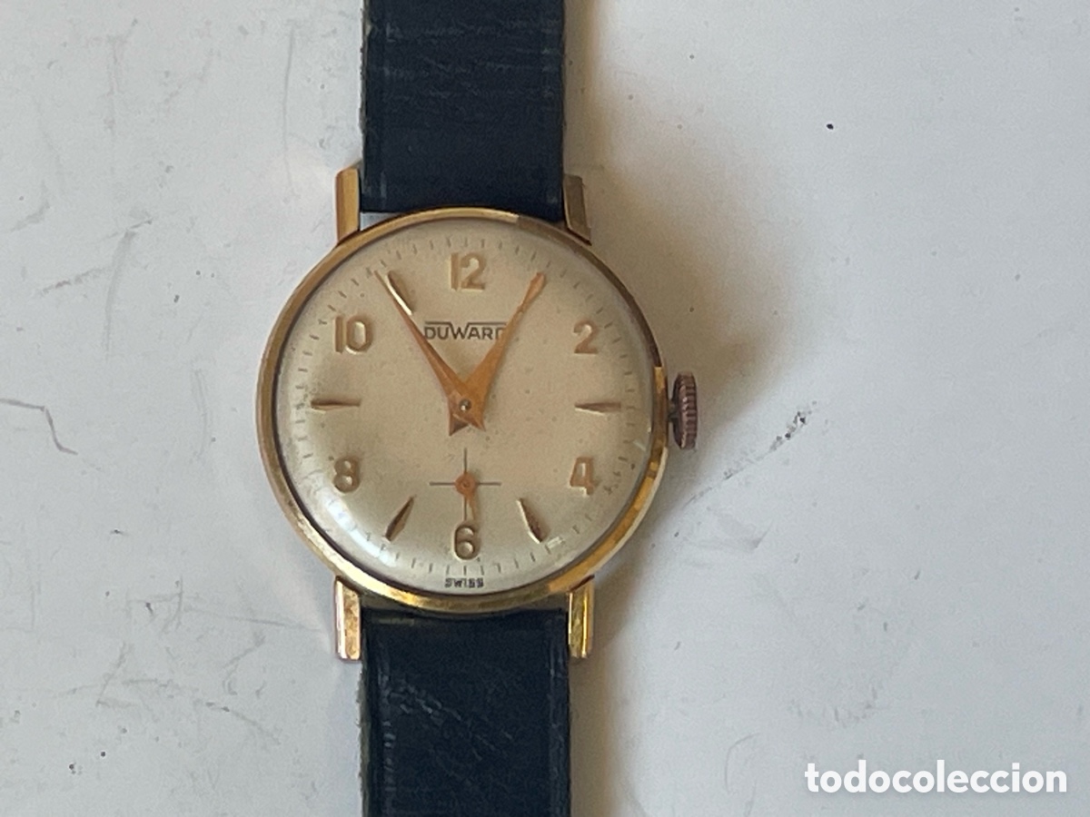 Relojes de pulsera: Reloj Duward vintage se&ntilde;ora, cuerda manual, chapado dorado