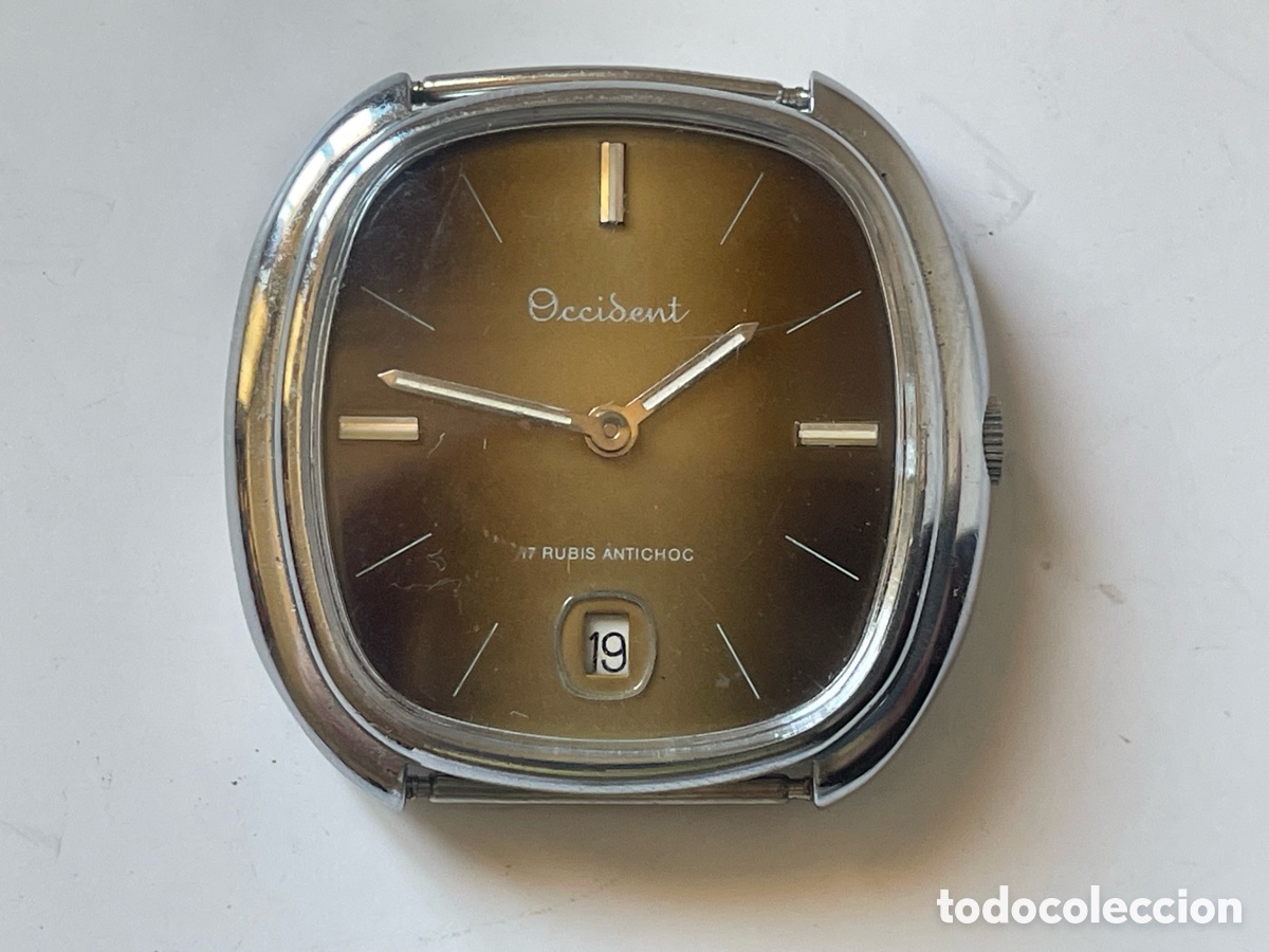 Relojes de pulsera: Reloj Occident vintage 17 rubis antichoc, sin correa