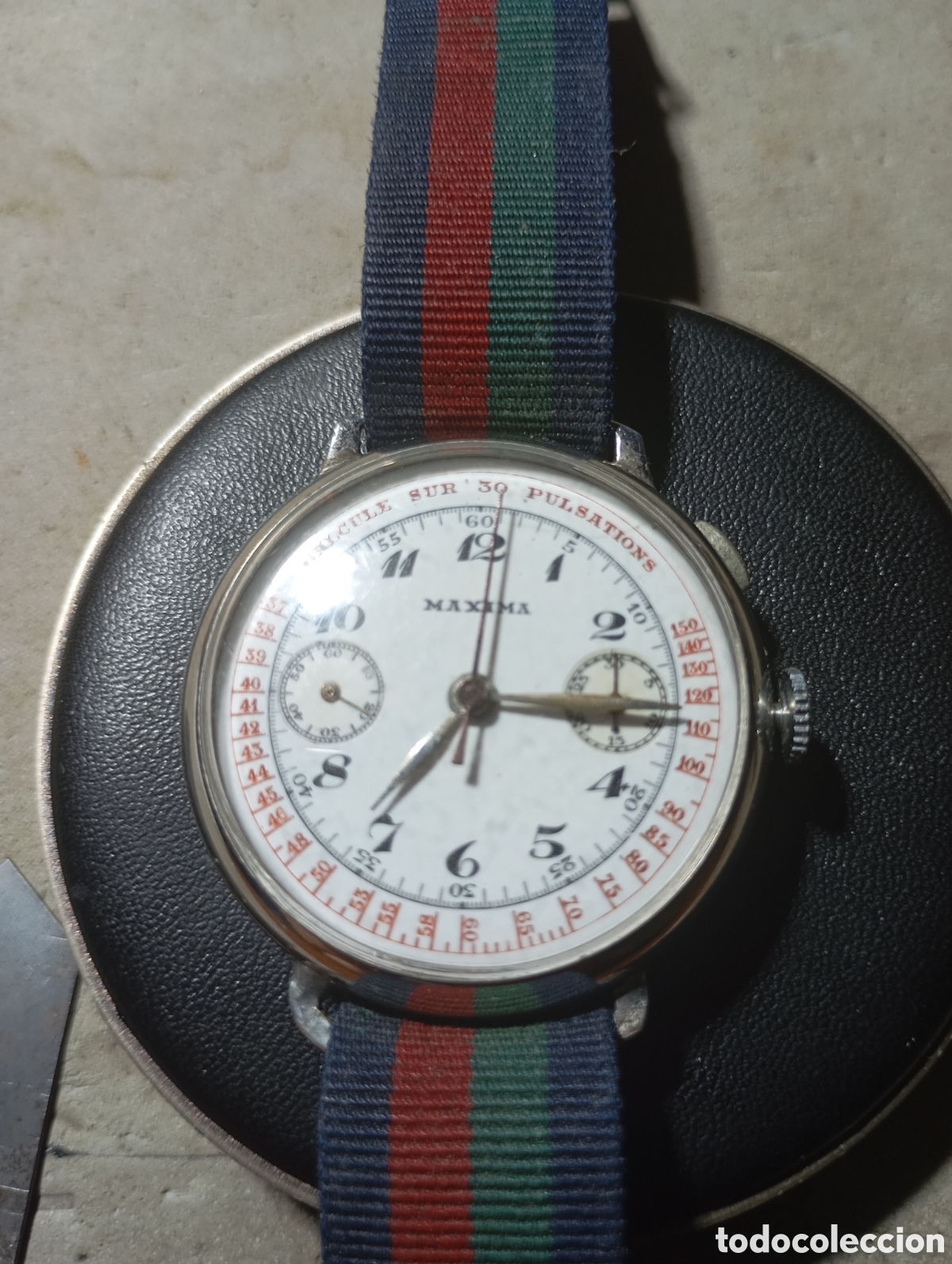 Relojes de pulsera: Cronografo maxima monopulsador landeron 13