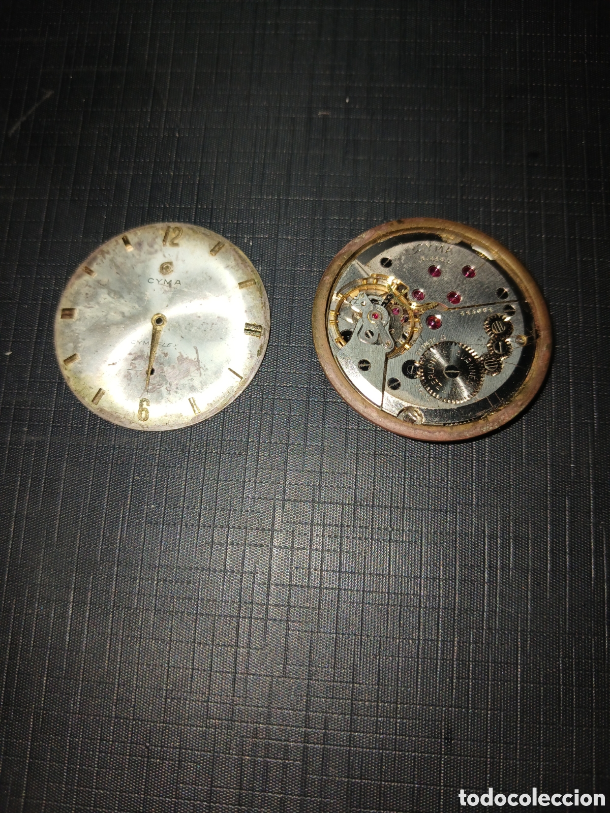 Relojes de pulsera: Calibre De Reloj Cyma Tavannes R.484.2 Suizo Vintage. Eje De Volante Bueno