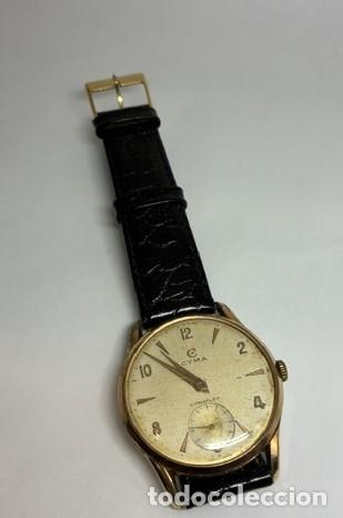 Relojes de pulsera: RELOJ DE PULSERA CYMA A&Ntilde;OS 50 CORREA DE PIEL. CUERDA MEC&Aacute;NICO.BA&Ntilde;O DE ORO
