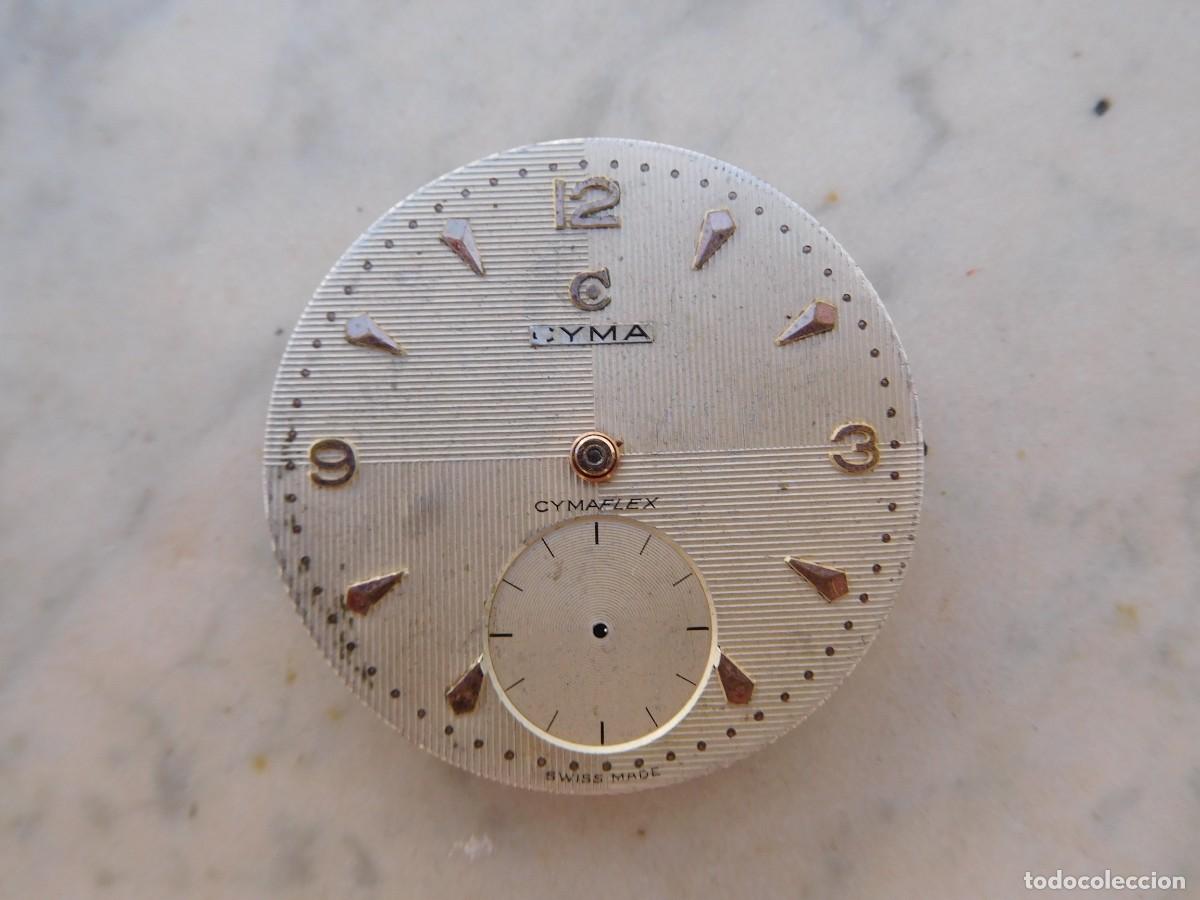 Relojes de pulsera: Esfera y maquina de cuerda manual Cyma calibre 586K Cymaflex