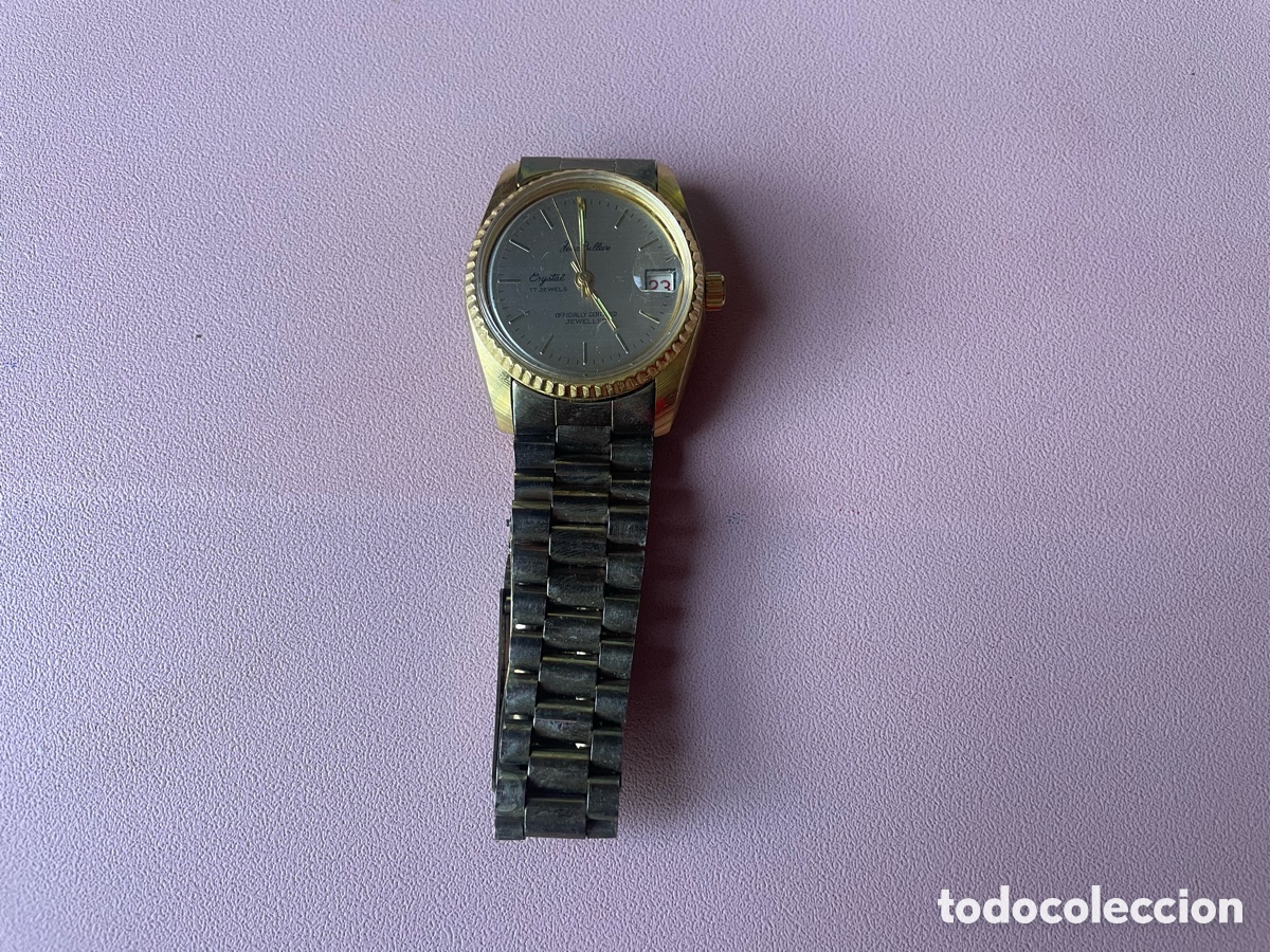 Relojes de pulsera: Reloj Jean Belleve funcionando, 35mm, pulsera con desgaste dorado
