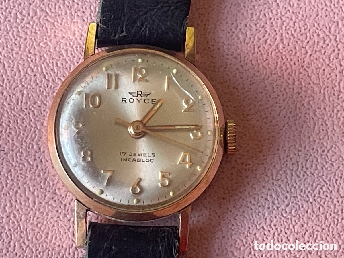 Armbanduhren: Reloj Royce 17 Jewels Incabloc, movimiento ETA, funciona, 20mm