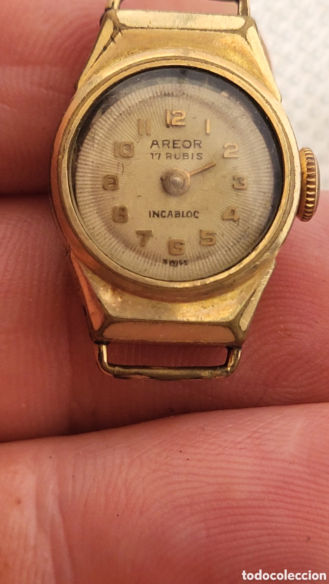 Armbanduhren: Reloj pulsera carga manual Se&ntilde;or Areor a ba&ntilde;o de oro