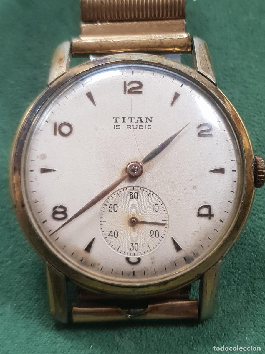 Relojes de pulsera: Reloj cuerda titan jumbo vintage 38 m.m. sin corona