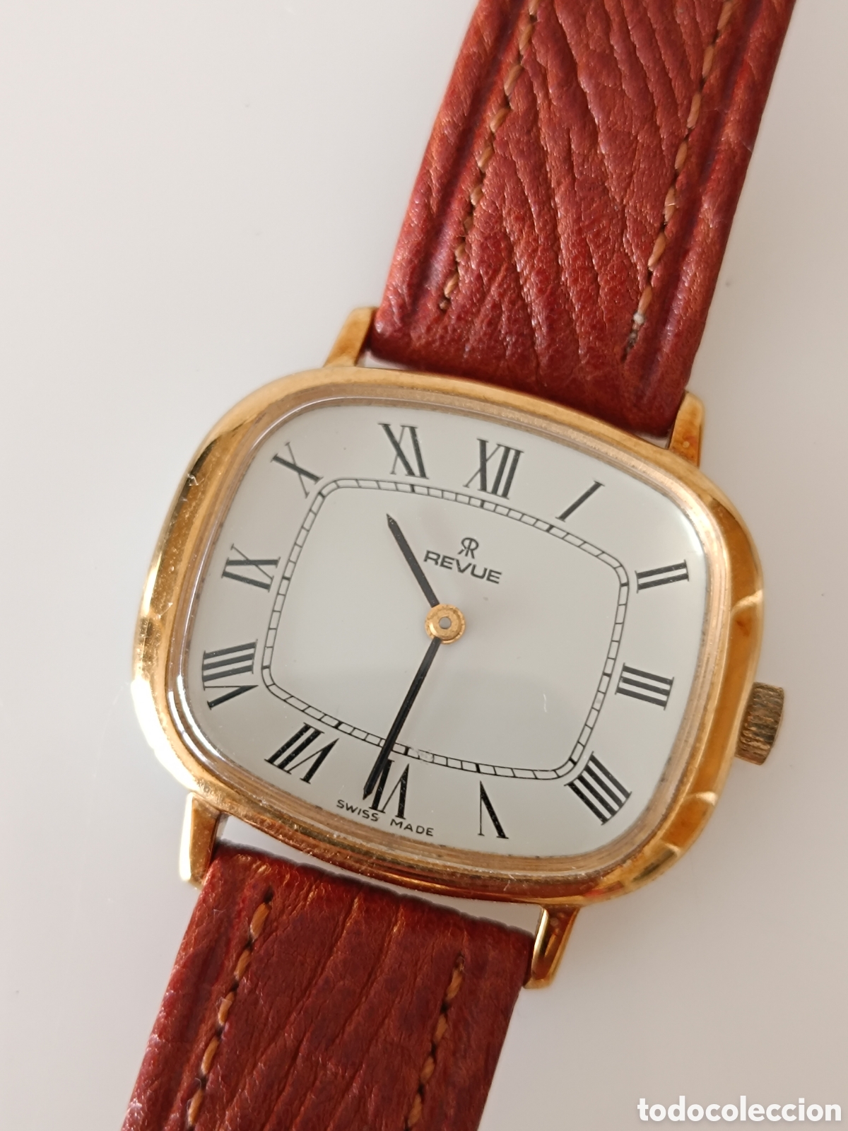 Relojes de pulsera: Reloj Vintage Suizo Revue Elys&eacute;e K1118E - Cuerda Manual - A&ntilde;os 80/90 - Estilo Tank