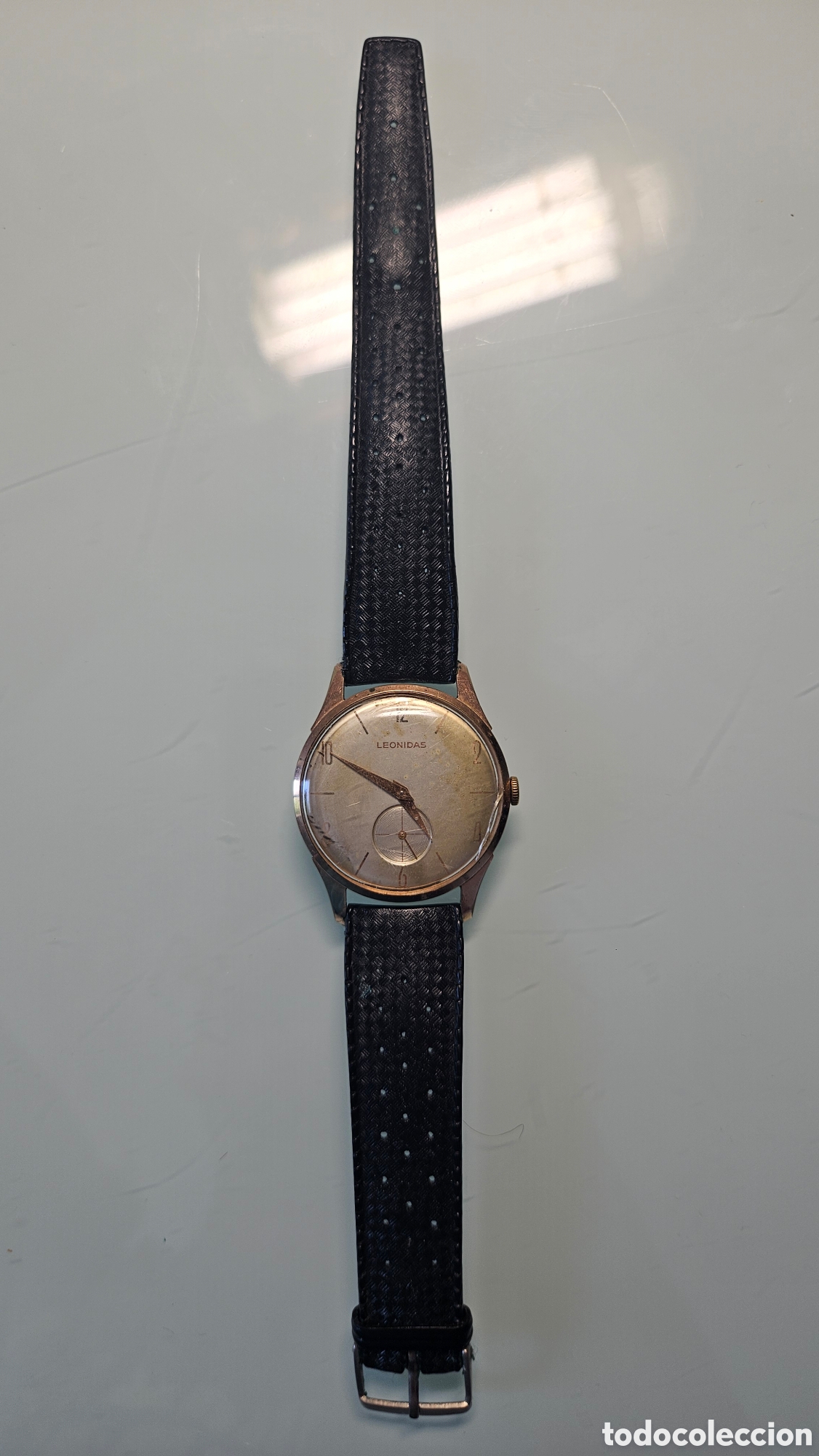 Relojes de pulsera: Antiguo Reloj de Pulsera Leonidas (Pre-Heuer) - A&ntilde;os 50/60 - Cuerda Manual y Segundero Auxiliar