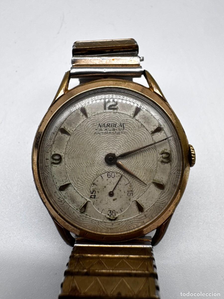 Orologi da polso: RELOJ NARBLAS 15 RUBIS ANTIMAGNETIC VINTAGE MEC&Aacute;NICO SEGUNDERO A LAS 6