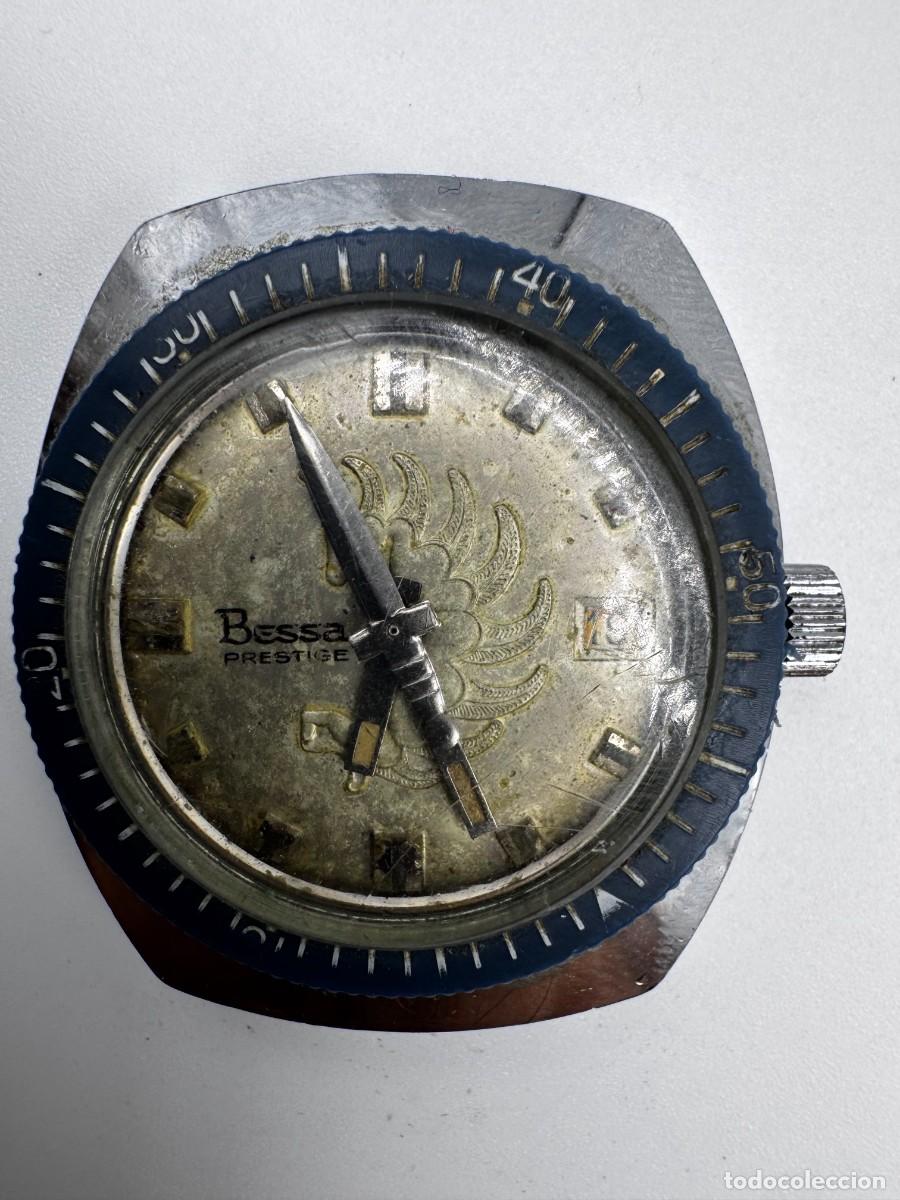 Orologi da polso: RARO RELOJ BESSA PRESTIGE VINTAGE MEC&Aacute;NICO BISEL GIRATORIO AZUL PARA RESTAURAR
