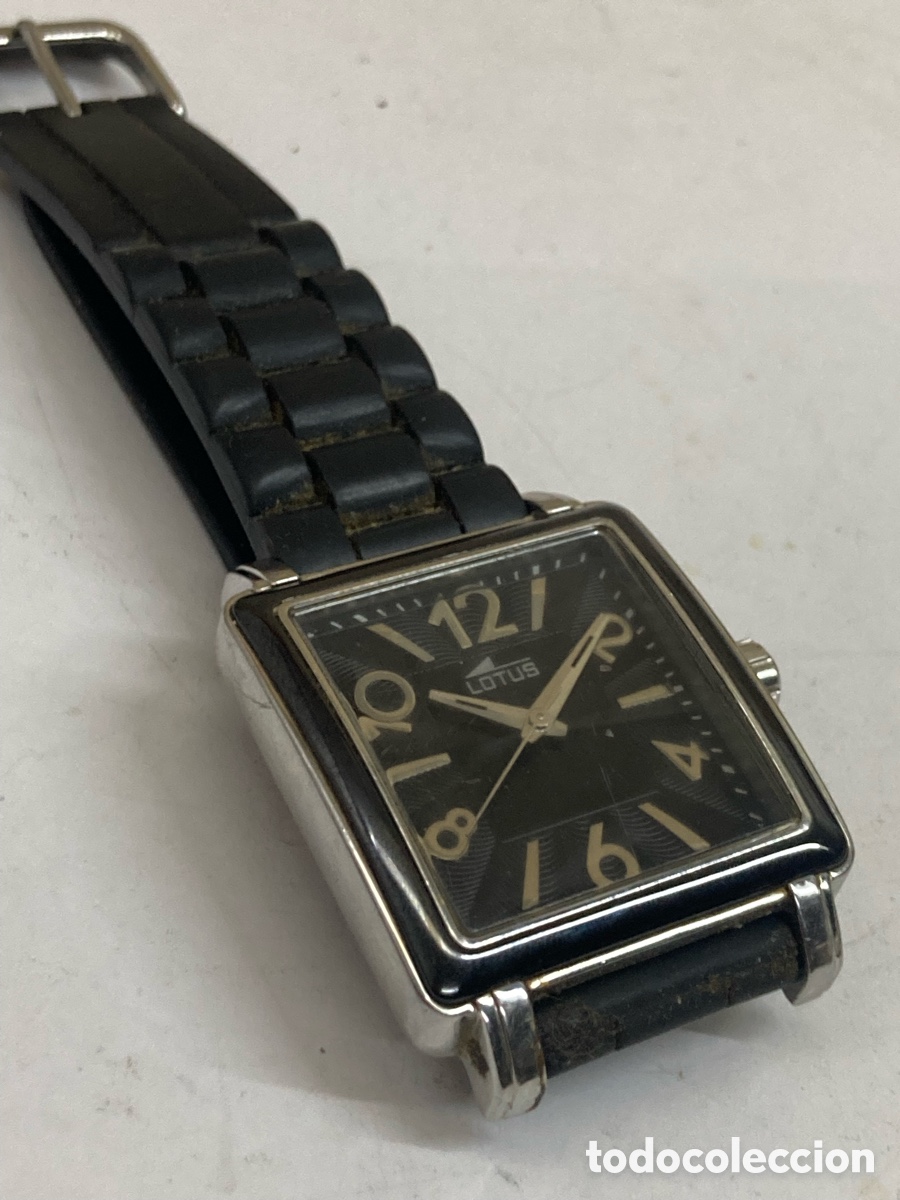 Relojes de pulsera: Reloj Lotus negro Quartz