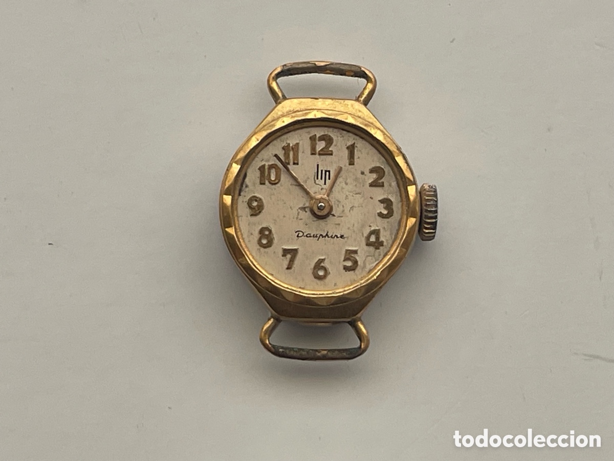 Relojes de pulsera: Reloj de pulsera se&ntilde;ora Lip Dauphine, chapado, sin cristal, no funciona