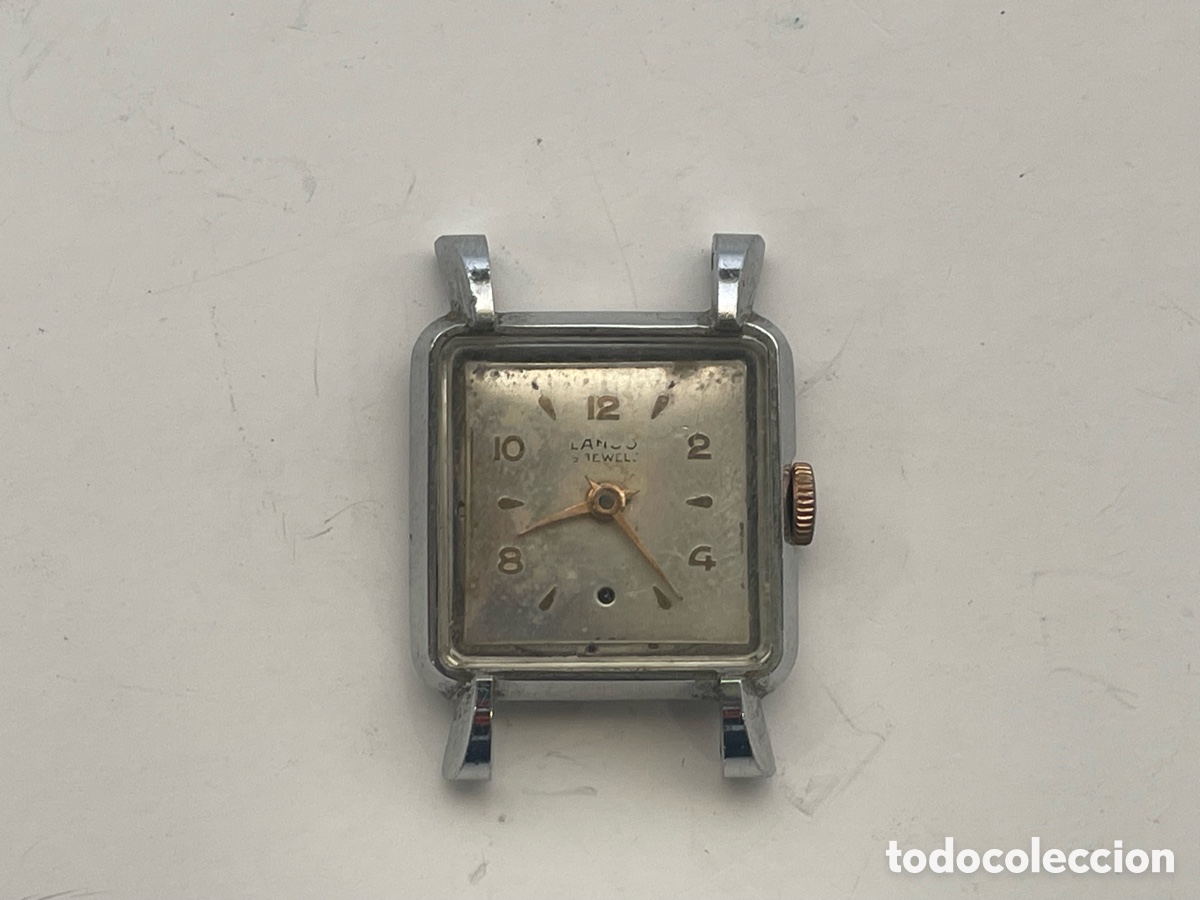 Relojes de pulsera: Reloj Lanco cuadrado se&ntilde;ora funciona caja recambio