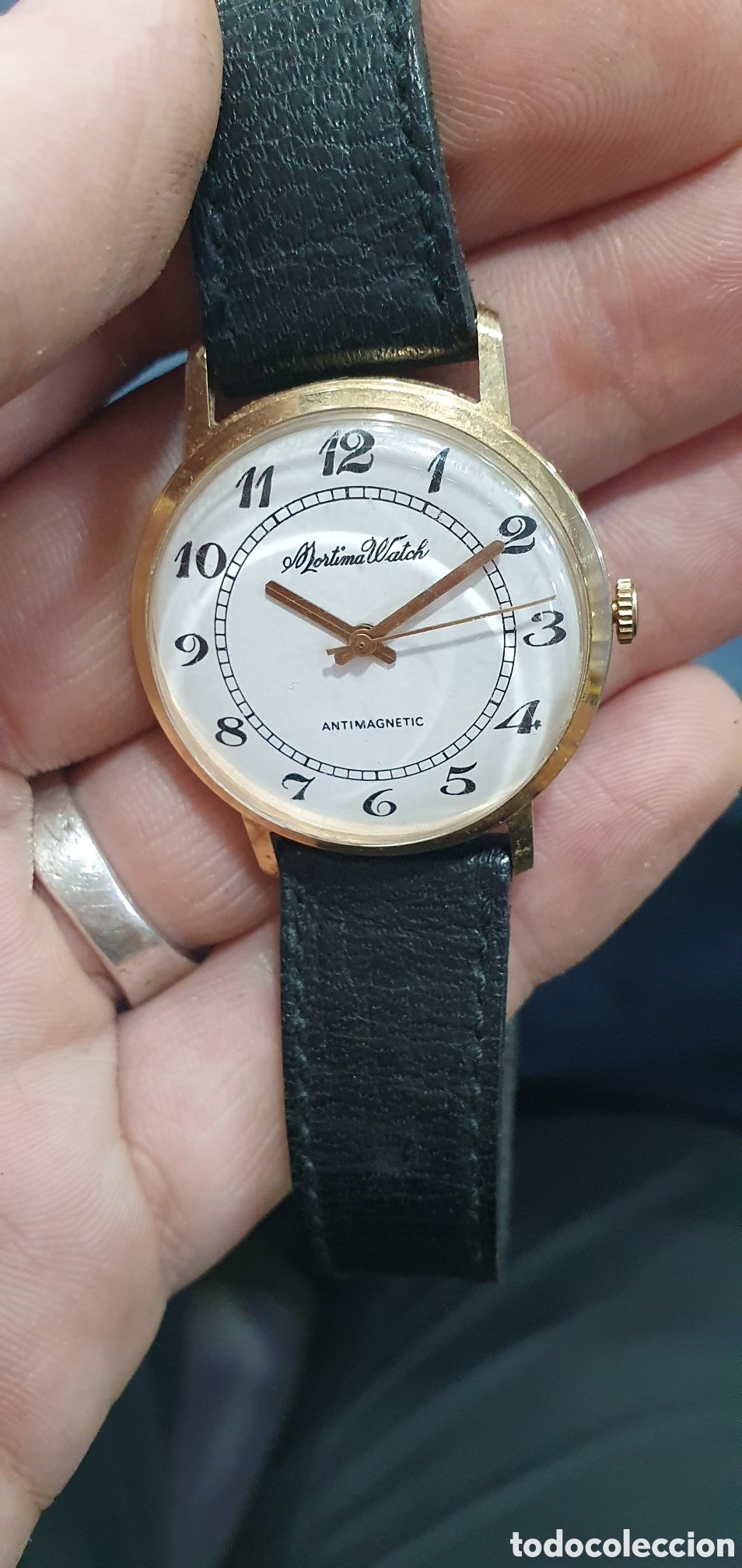 Rel&oacute;gios de pulso: Reloj Mortima dorado. A cuerda. Funcionando. (L139)