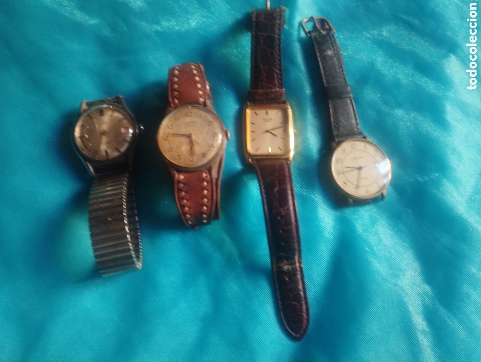 Relojes de pulsera: Lote de 4 relojes de caballero para repasar alguno funciona