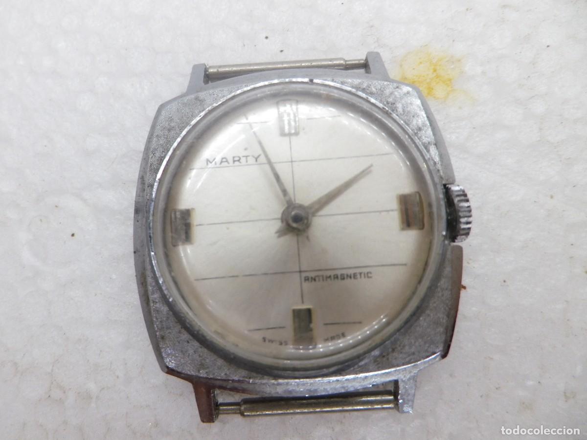 Relojes de pulsera: RELOJ SUIZO VINTAGE MARTY MILITAR A&Ntilde;OS 60 CARGA MANUAL FUNCIONA OK WATCHES