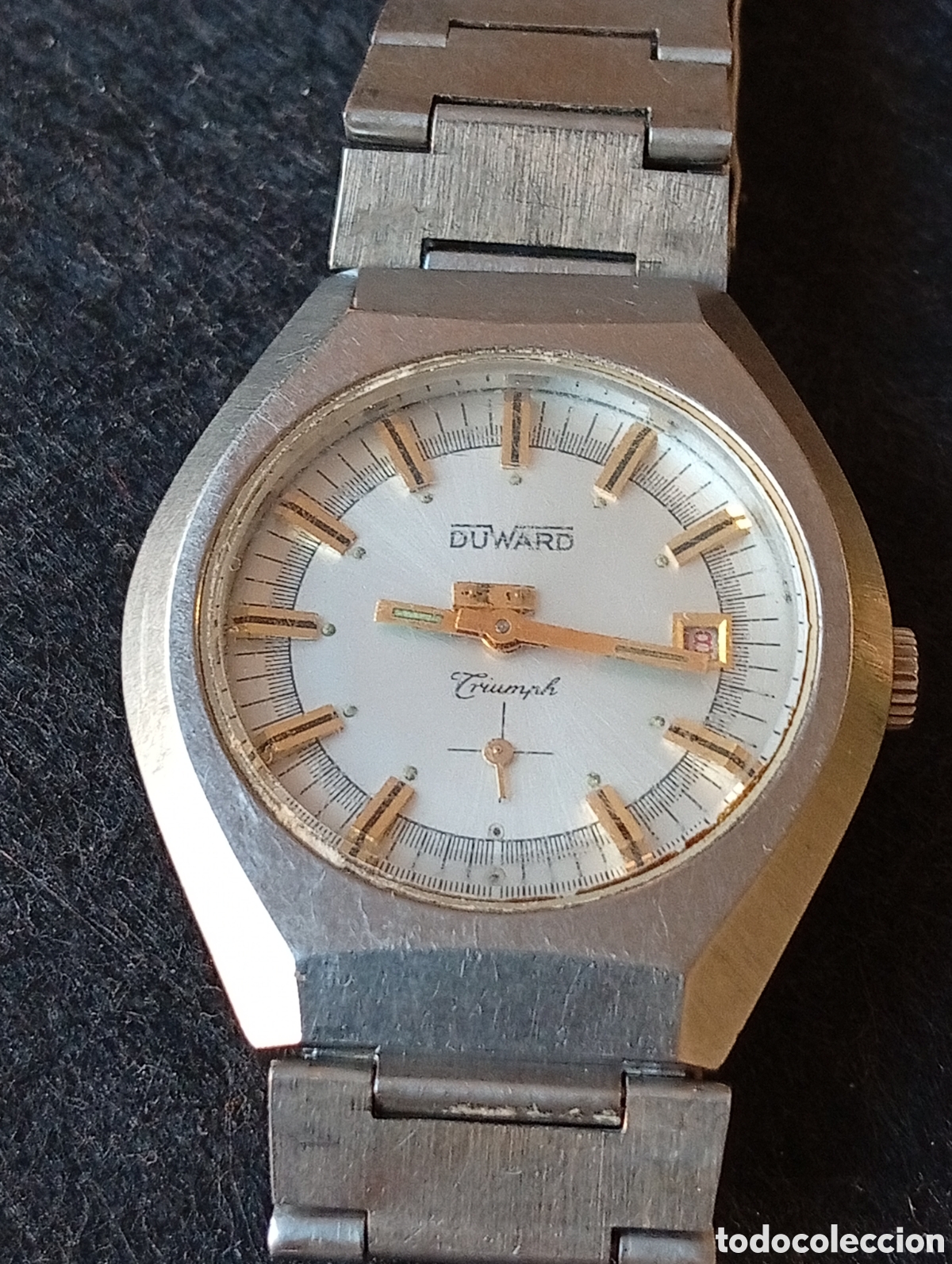 Relojes de pulsera: Reloj Duward Triumph a&ntilde;os 70 cuerda manual funcionando