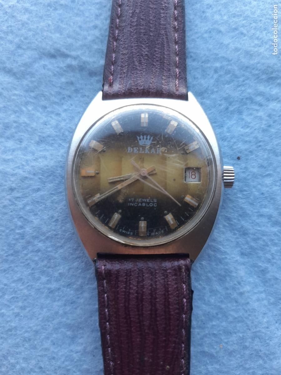 Rel&oacute;gios de pulso: Reloj Marca Delkar. Cl&aacute;sico de Caballero. Funcionando.