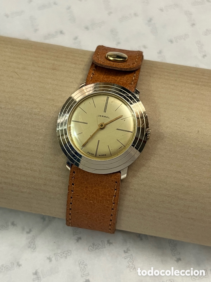 Relojes de pulsera: ✅ Reloj JERRAL carga manual chapado en oro vintage