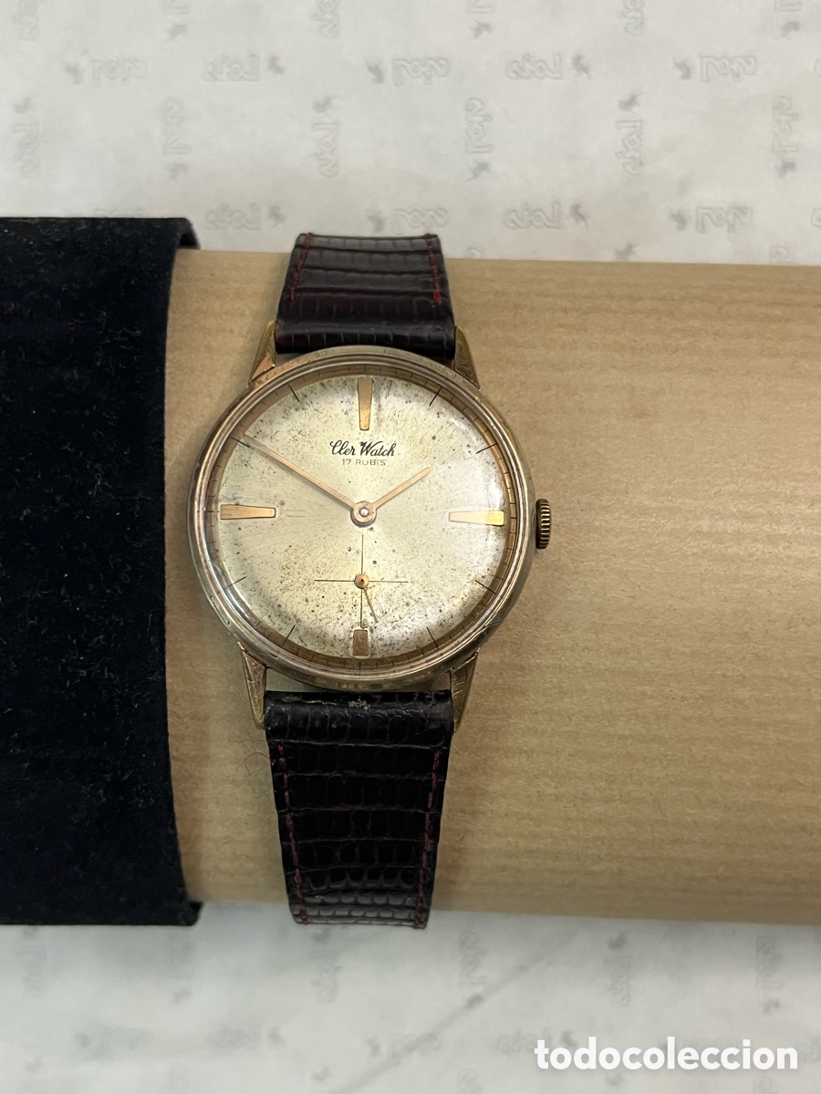 Relojes de pulsera: ✅ Reloj Cler Watch Classic carga manual chapado en oro