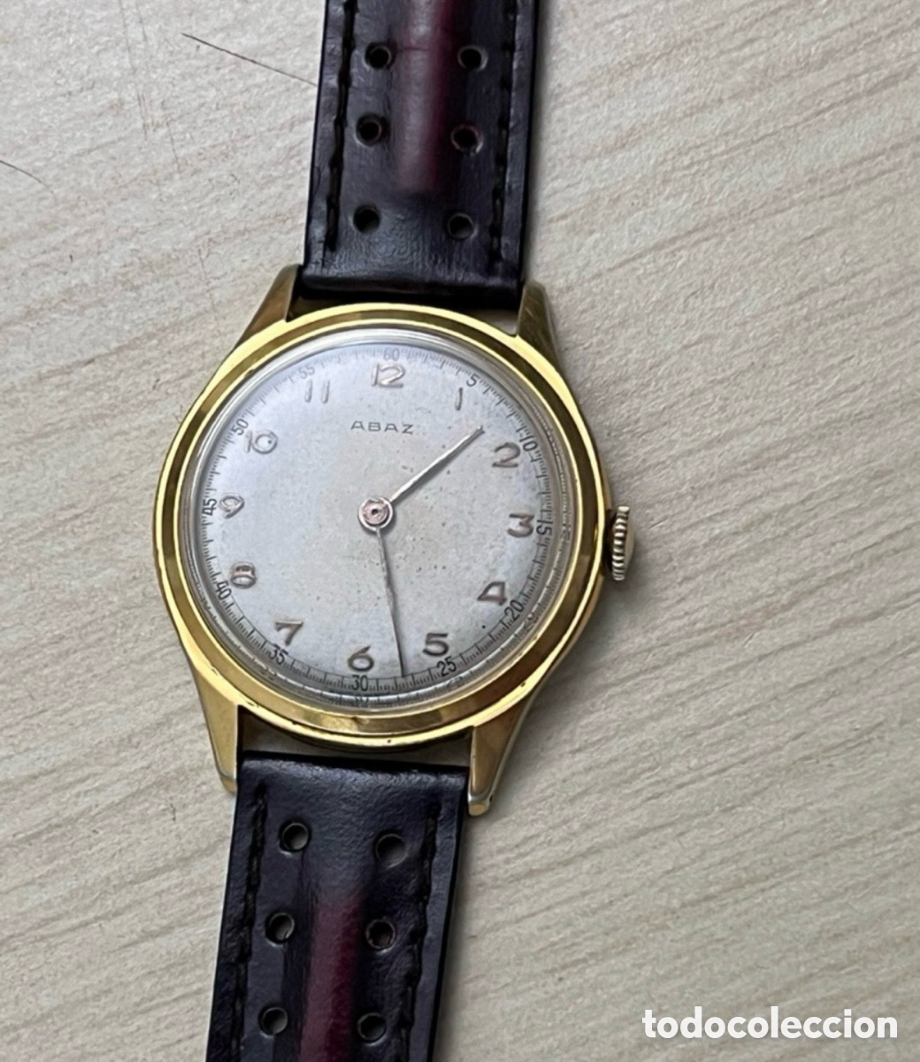 Wristwatches: ✅ Reloj ABAZ JUMBO carga manual 37 mm chapado en oro vintage